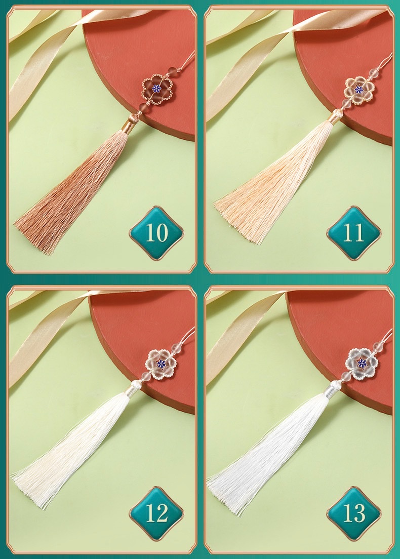 Chinese knot tassels, small pendants, ancient-style retro pendants, new Chinese-style cheongsam and Hanfu lapel fan pendants detail image 16