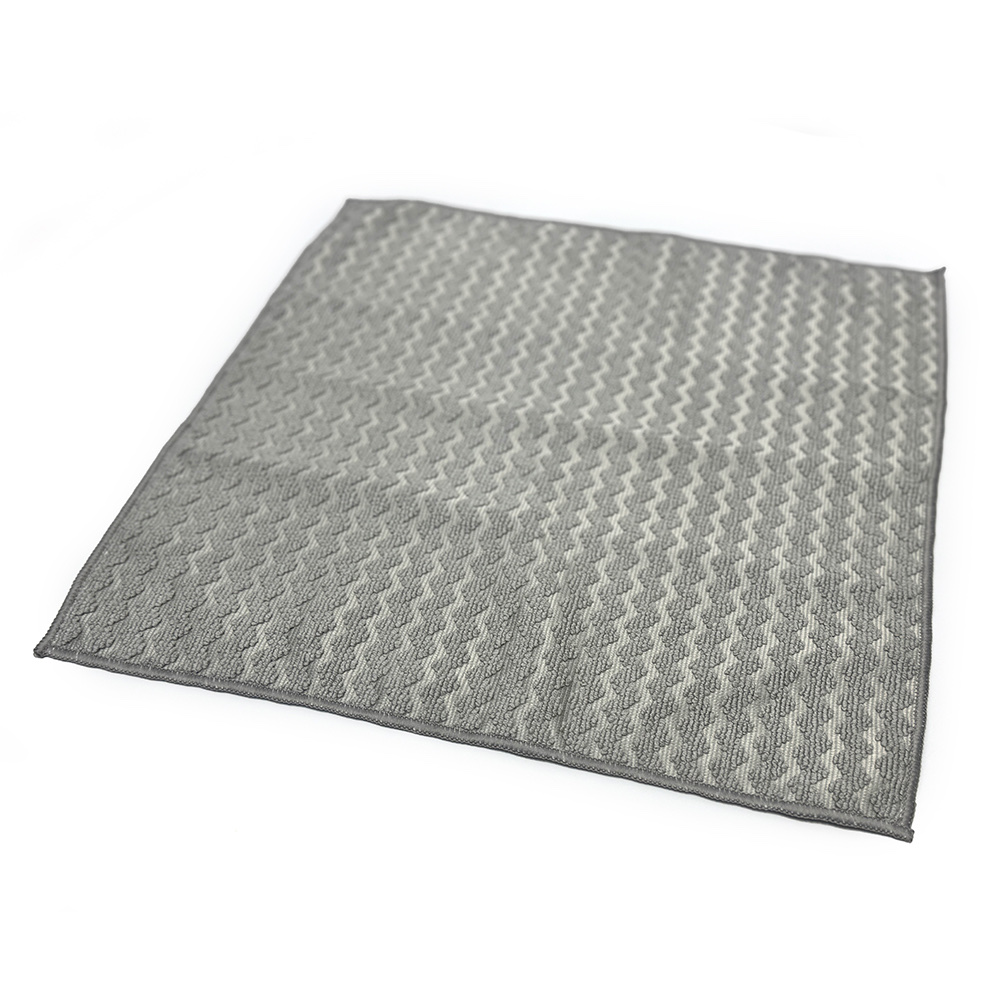 W-patterned double-sided cleaning cloth, thickened, water-absorbent and non-shedding, kitchen dishcloth, household glass cleaning wonder, glass cleaning cloth, lazy person's cleaning cloth Specification image