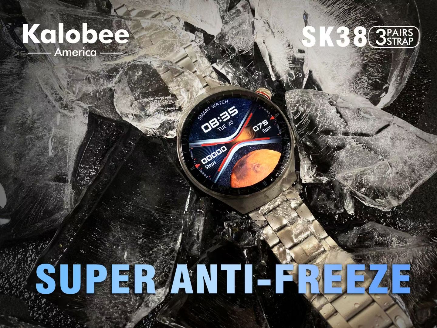 The SK38 high-quality men's smartwatch is designed for making and receiving calls, measuring heart rate, blood oxygen, sleep monitoring, and sports monitoring. It is a waterproof smartwatch Item Picture