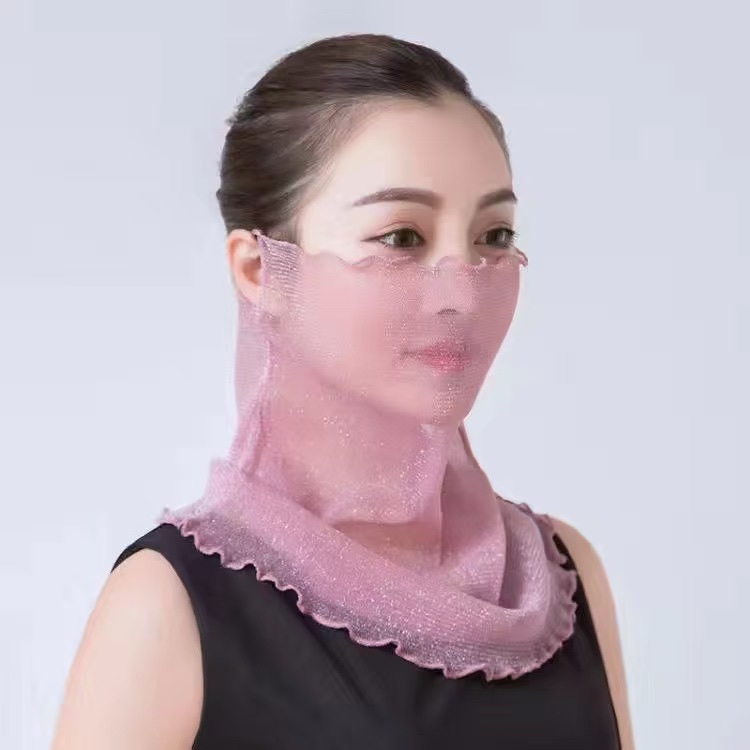 Summer sun protection masks, female neck protectors, popular neck protectors, ear-hanging veils, neck wraps, UV protection thin styles, trendy details Picture