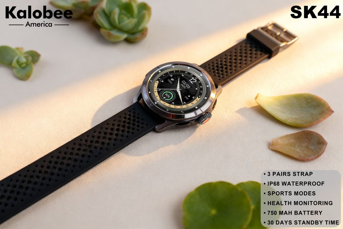SK44 high-quality men's smartwatch for making and receiving calls, heart rate, blood oxygen, sleep monitoring, sports monitoring, and water resistance detail image 7