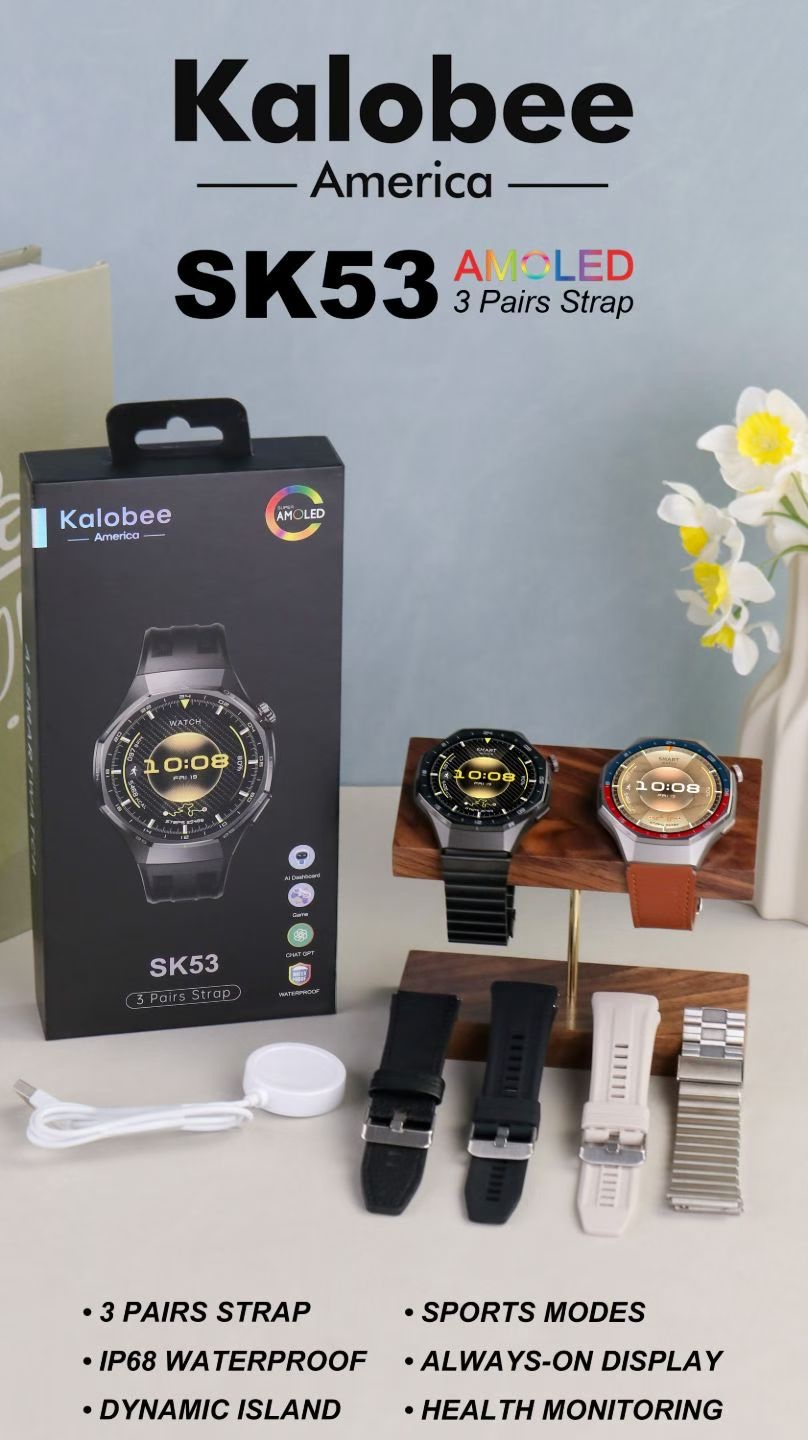 SK53  高品质 男款智能手表 接打电话 测心率 血氧 睡眠监测 运动监测 防水智能手表详情图7