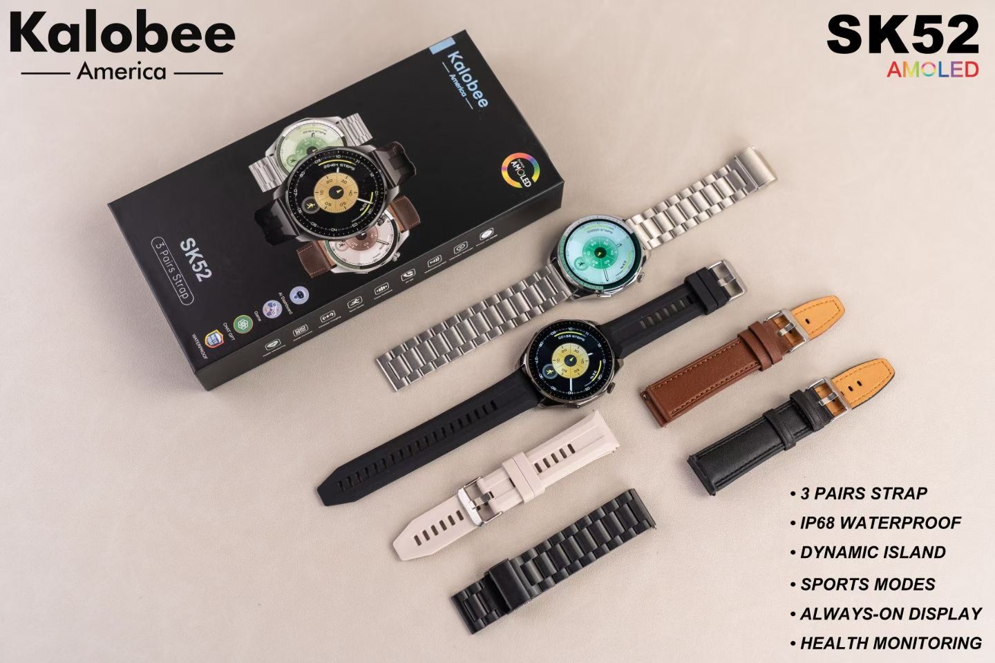 SK52 high-quality men's smartwatch for making and receiving calls, heart rate, blood oxygen, sleep monitoring, sports monitoring, waterproof smartwatch detail image 2
