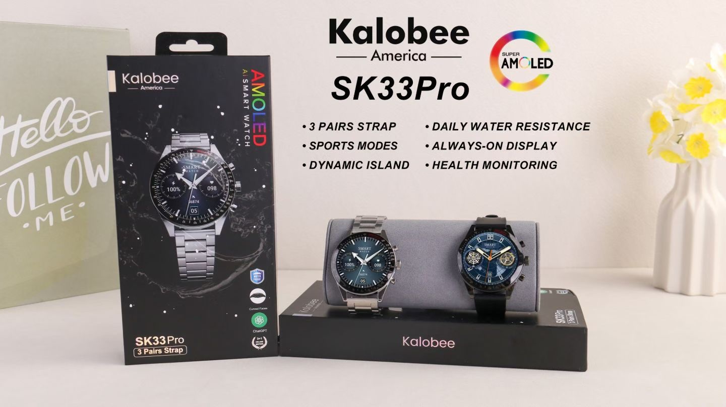 SK33 Pro 高品质 男款智能手表 接打电话 测心率 血氧 睡眠监测 运动监测 防水智能手表产品图