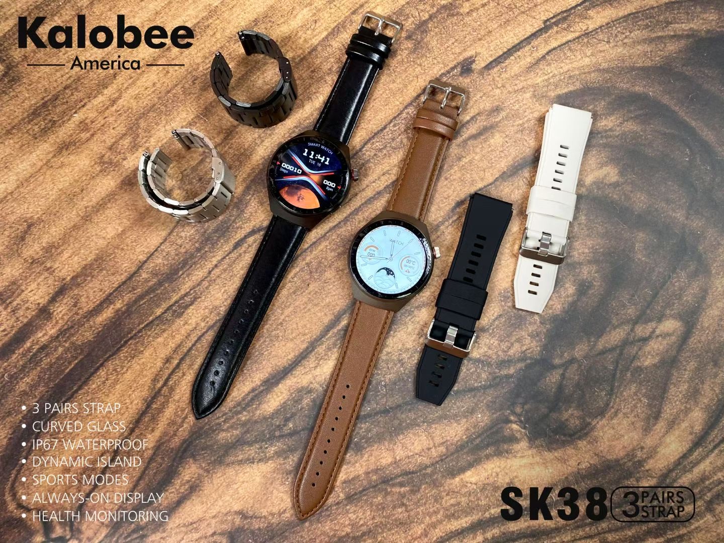 The SK38 high-quality men's smartwatch is designed for making and receiving calls, measuring heart rate, blood oxygen, sleep monitoring, and sports monitoring. It is a waterproof smartwatch detail image 6