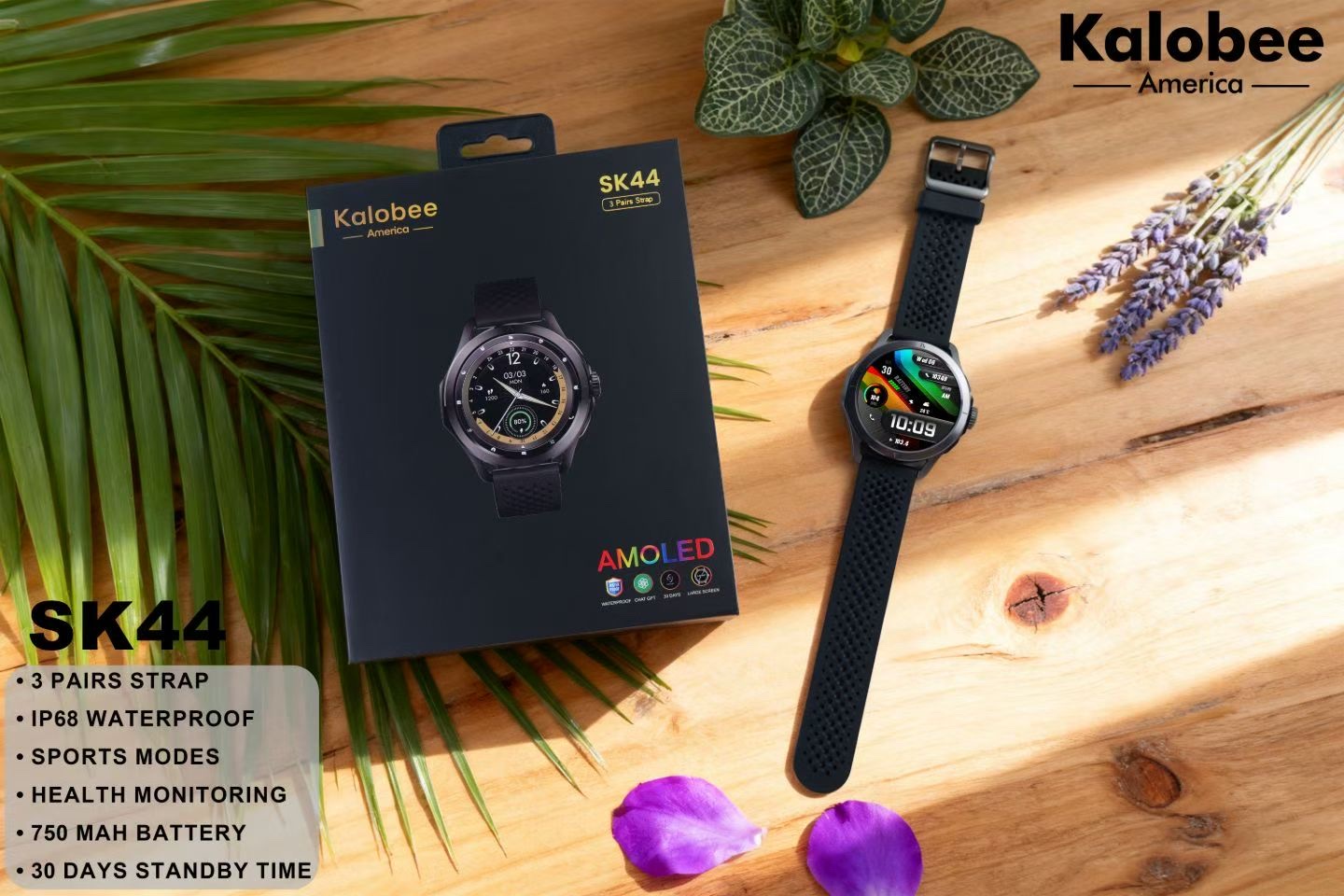 SK44 high-quality men's smartwatch for making and receiving calls, heart rate, blood oxygen, sleep monitoring, sports monitoring, and water resistance detail image 4