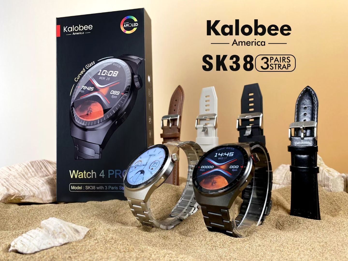 SK38 高品质 男款智能手表 接打电话 测心率 血氧 睡眠监测 运动监测 防水智能手表
