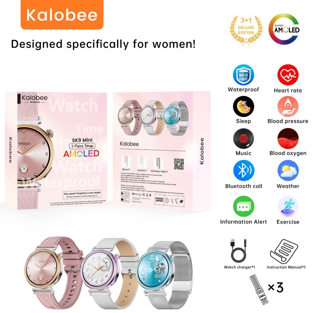 SK9 mini high-quality women's smartwatch for making and receiving calls, heart rate, blood oxygen, sleep monitoring, exercise monitoring, waterproof smartwatch detail image 10