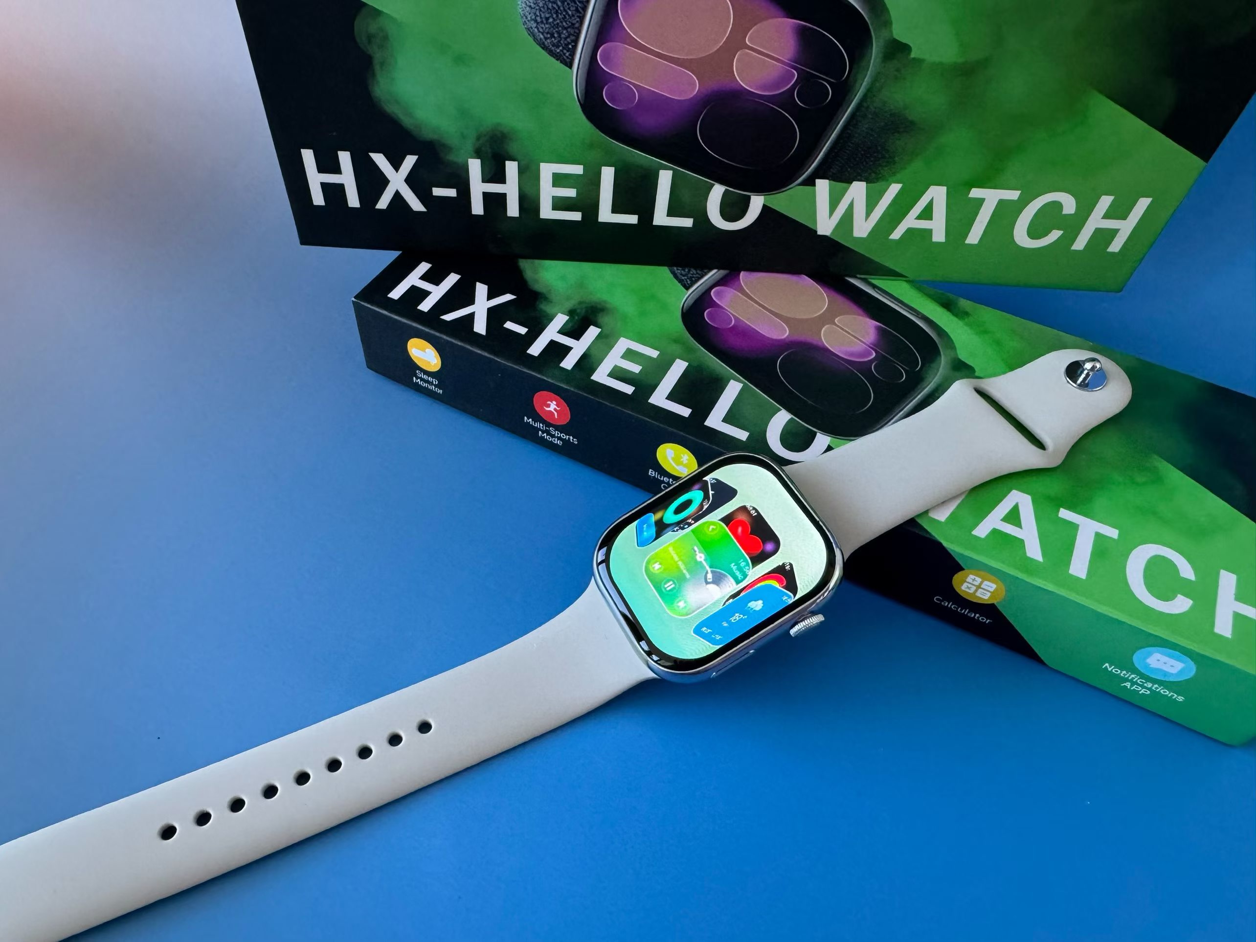 The HX-S11 high-quality smartwatch for both men and women is designed to make and receive calls, measure heart rate, blood oxygen levels, monitor sleep and exercise, and is waterproof Item Picture