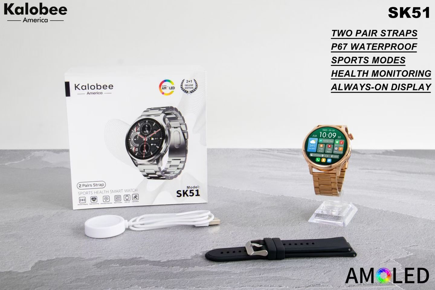 SK51 high-quality men's smartwatch for making and receiving calls, heart rate, blood oxygen, sleep monitoring, sports monitoring, waterproof smartwatch detail image 7
