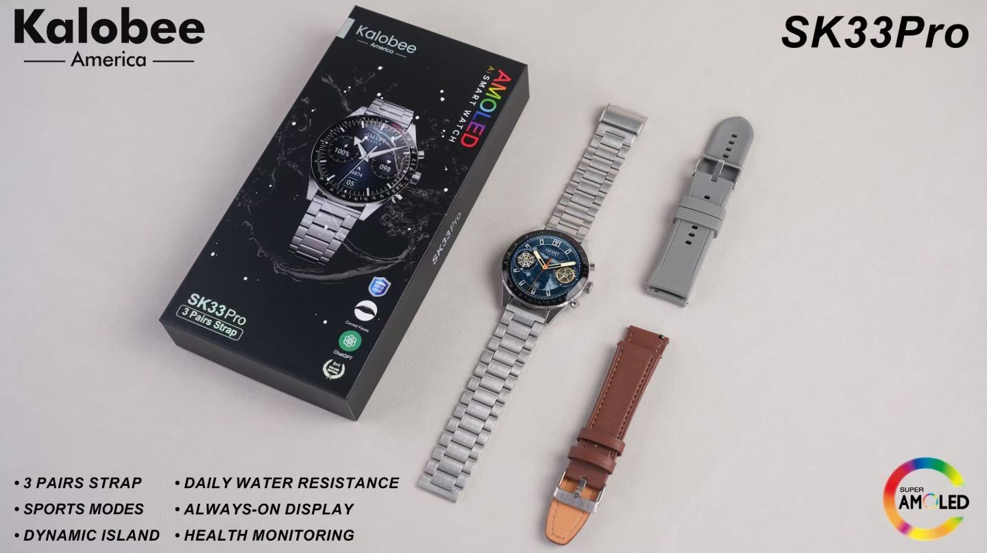 SK33 Pro 高品质 男款智能手表 接打电话 测心率 血氧 睡眠监测 运动监测 防水智能手表细节图