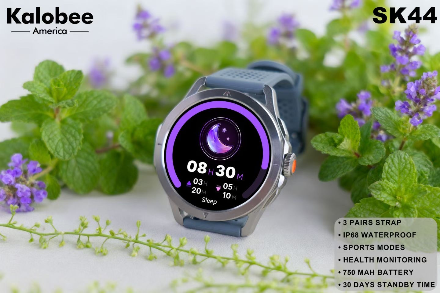 SK44 high-quality men's smartwatch for making and receiving calls, heart rate, blood oxygen, sleep monitoring, sports monitoring, and water resistance detail image 9
