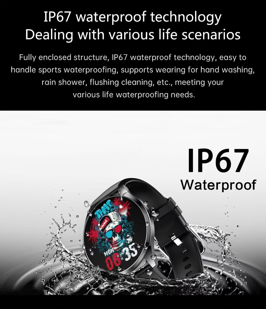 TN99 high-quality men's smartwatch for making and receiving calls, heart rate, blood oxygen, sleep monitoring, sports monitoring, and water resistance detail image 10
