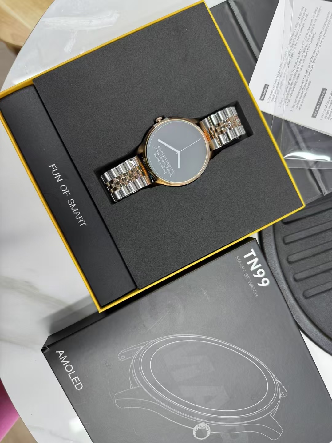 TN99 high-quality men's smartwatch for making and receiving calls, heart rate, blood oxygen, sleep monitoring, sports monitoring, and water resistance details Picture