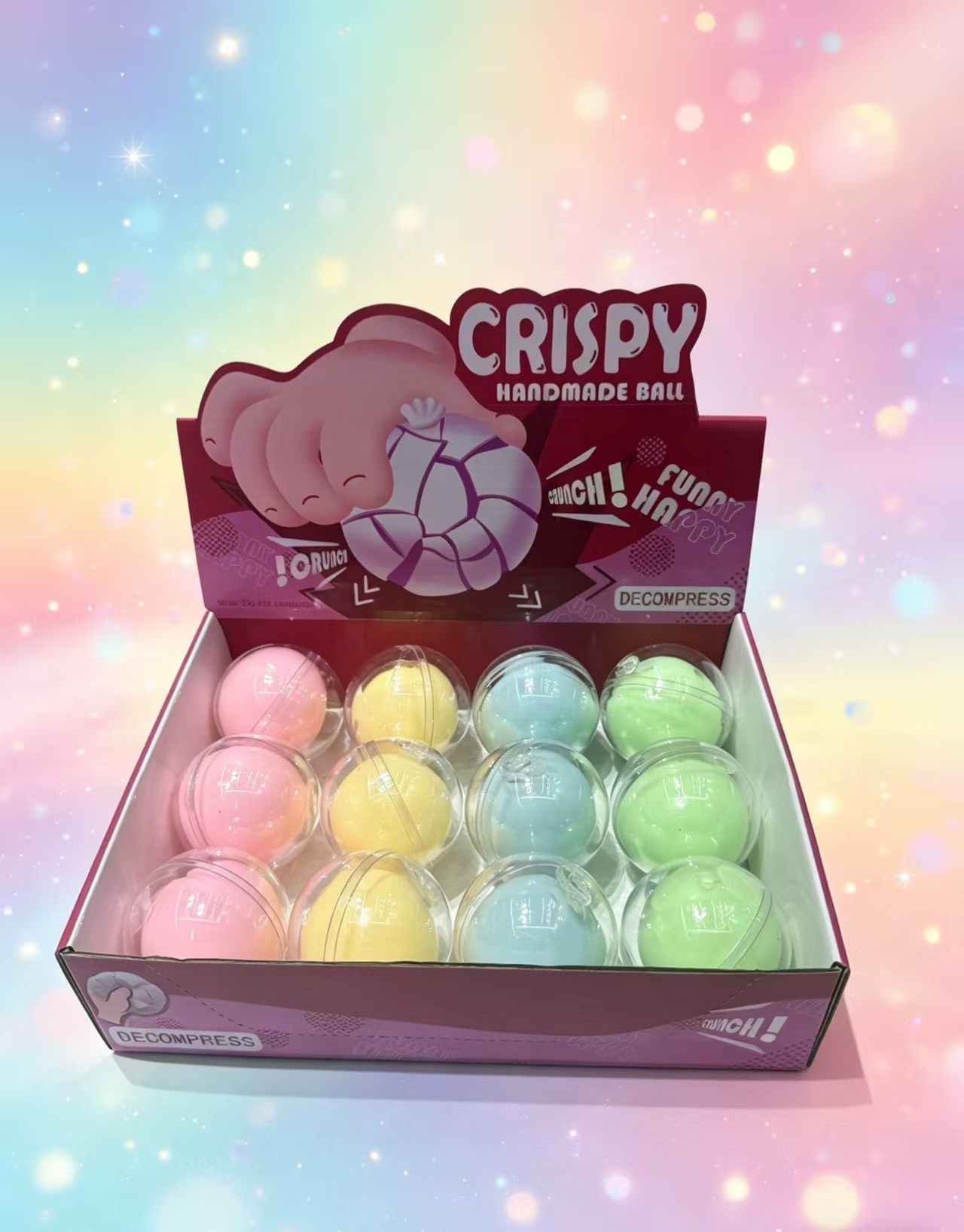 The same crispy rainbow ball as the one on Douyin and Xiaohongshu. Pinch the musician to make the ball, relieve stress and release, with a slow rebound Item Picture