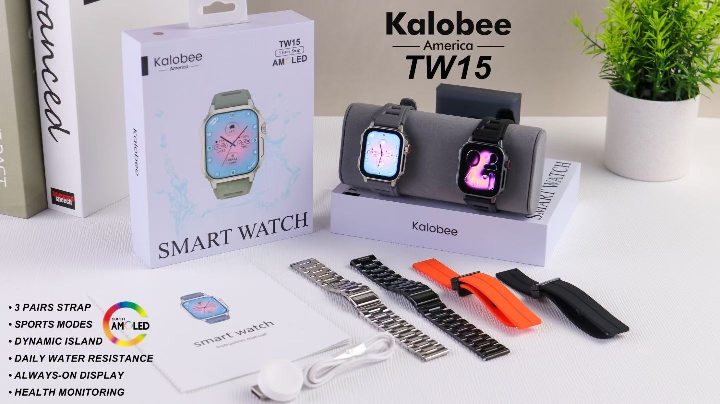 The TW15 high-quality men's smartwatch is designed for making and receiving calls, measuring heart rate, blood oxygen levels, sleep monitoring, and sports monitoring. It is a waterproof smartwatch