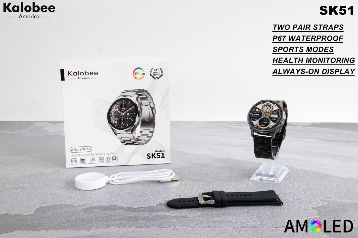 SK51 high-quality men's smartwatch for making and receiving calls, heart rate, blood oxygen, sleep monitoring, sports monitoring, waterproof smartwatch detail image 9