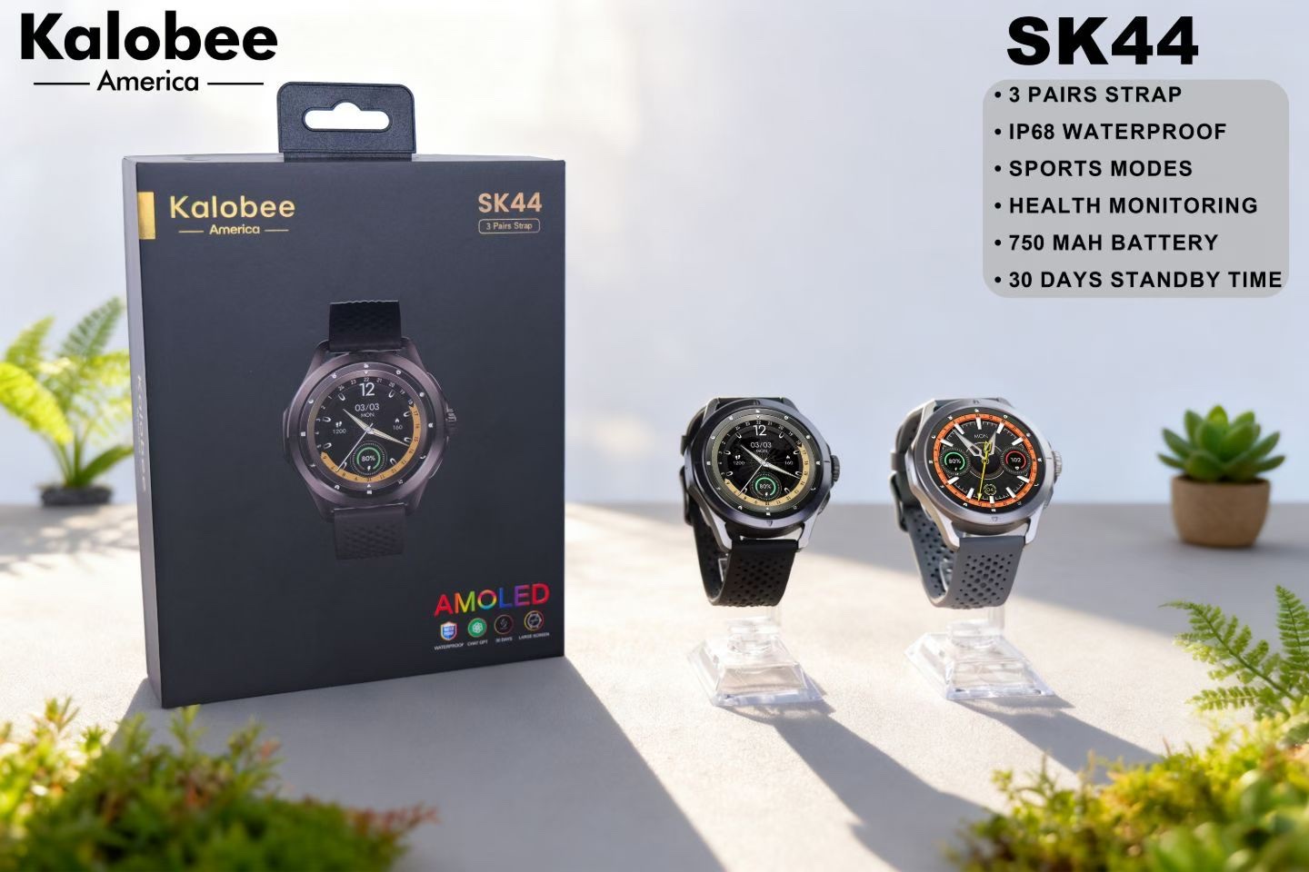 SK44 high-quality men's smartwatch for making and receiving calls, heart rate, blood oxygen, sleep monitoring, sports monitoring, and water resistance detail image 6
