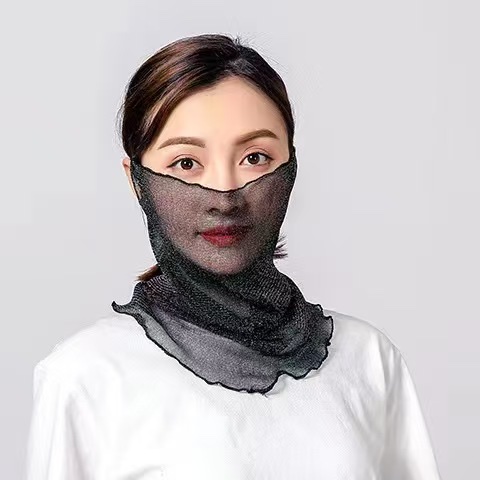 Summer sun protection masks, female neck protectors, popular neck protectors, ear-hanging veils, neck wraps, UV protection thin styles, trendy Specification image
