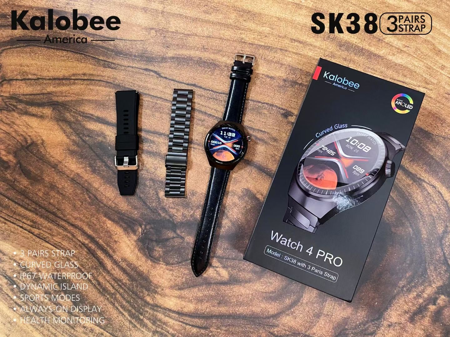 The SK38 high-quality men's smartwatch is designed for making and receiving calls, measuring heart rate, blood oxygen, sleep monitoring, and sports monitoring. It is a waterproof smartwatch Application Scenario