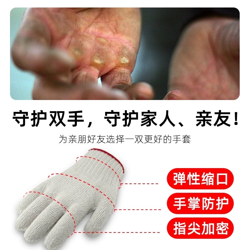 Thickened nylon yarn labor protection gloves are anti-slip and wear-resistant, durable for work, vehicle repair and construction site work Application Scenario