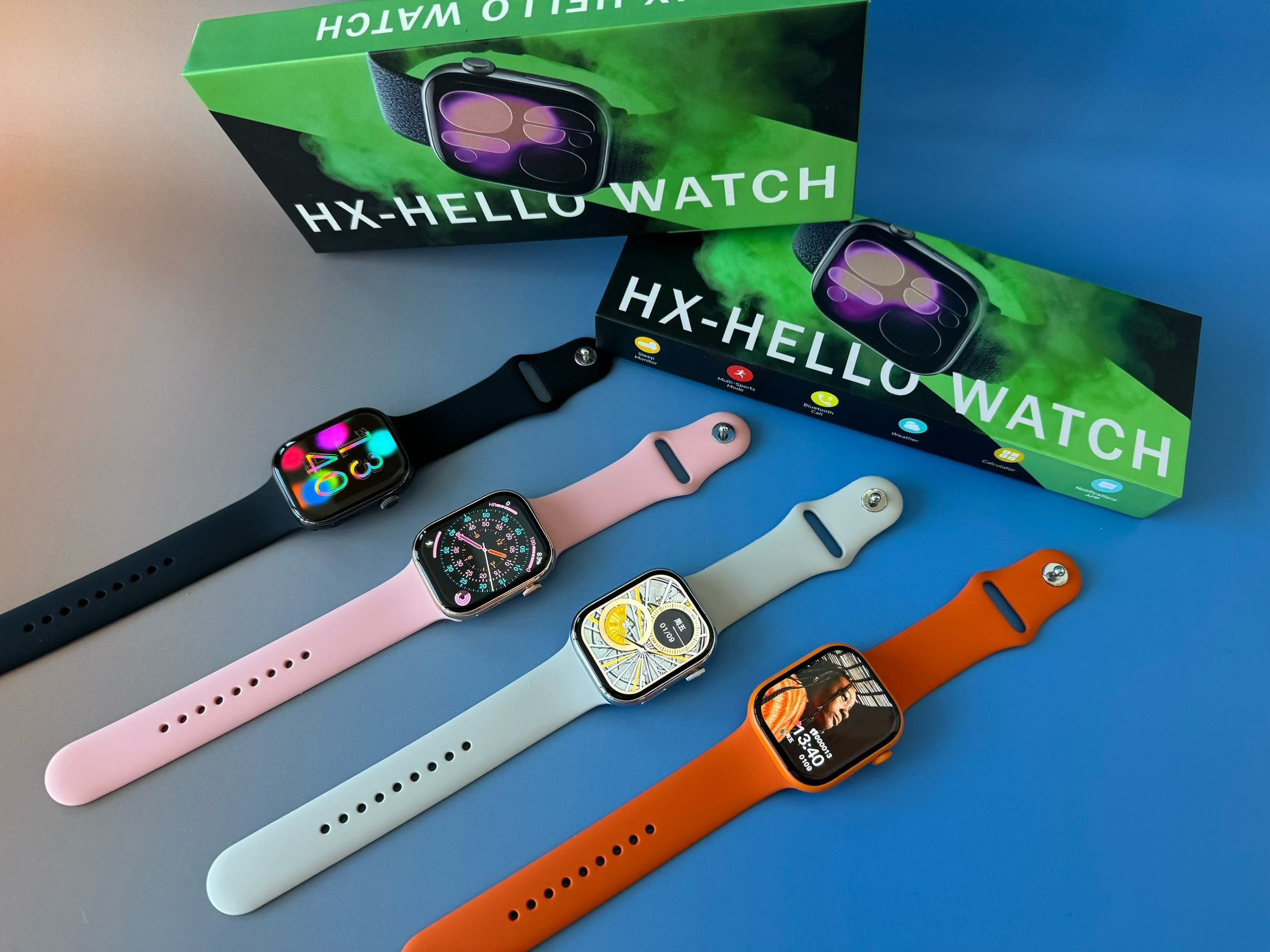 The HX-S11 high-quality smartwatch for both men and women is designed to make and receive calls, measure heart rate, blood oxygen levels, monitor sleep and exercise, and is waterproof