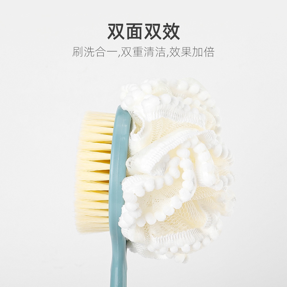 家用花柄双面浴球浴刷尼龙软毛洗澡刷沐浴刷洗浴搓澡搓背现货批发石纹浴刷 details Picture