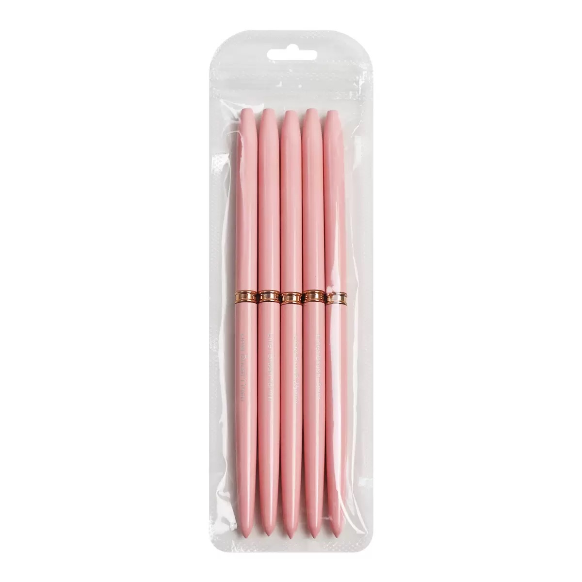 5-piece nail art drawstring pen set, needle tube drawstring pen, painting brush, outlining pen, nail art carving pen, brush details Picture