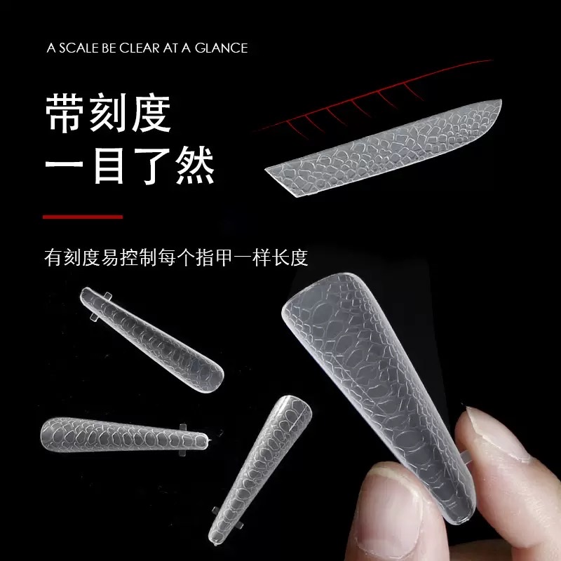 Nail art nail plate crystal nail mold crystal extension nail mold rapid light therapy 120 pieces box set with scale details Picture