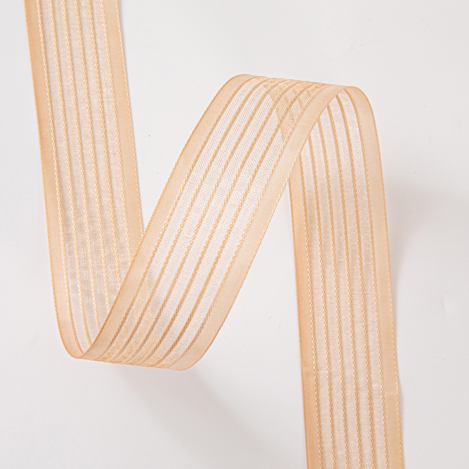 2.5cm wide edge snow gauze with transparent colored stripes gift packaging floral bow ribbon material detail image 14