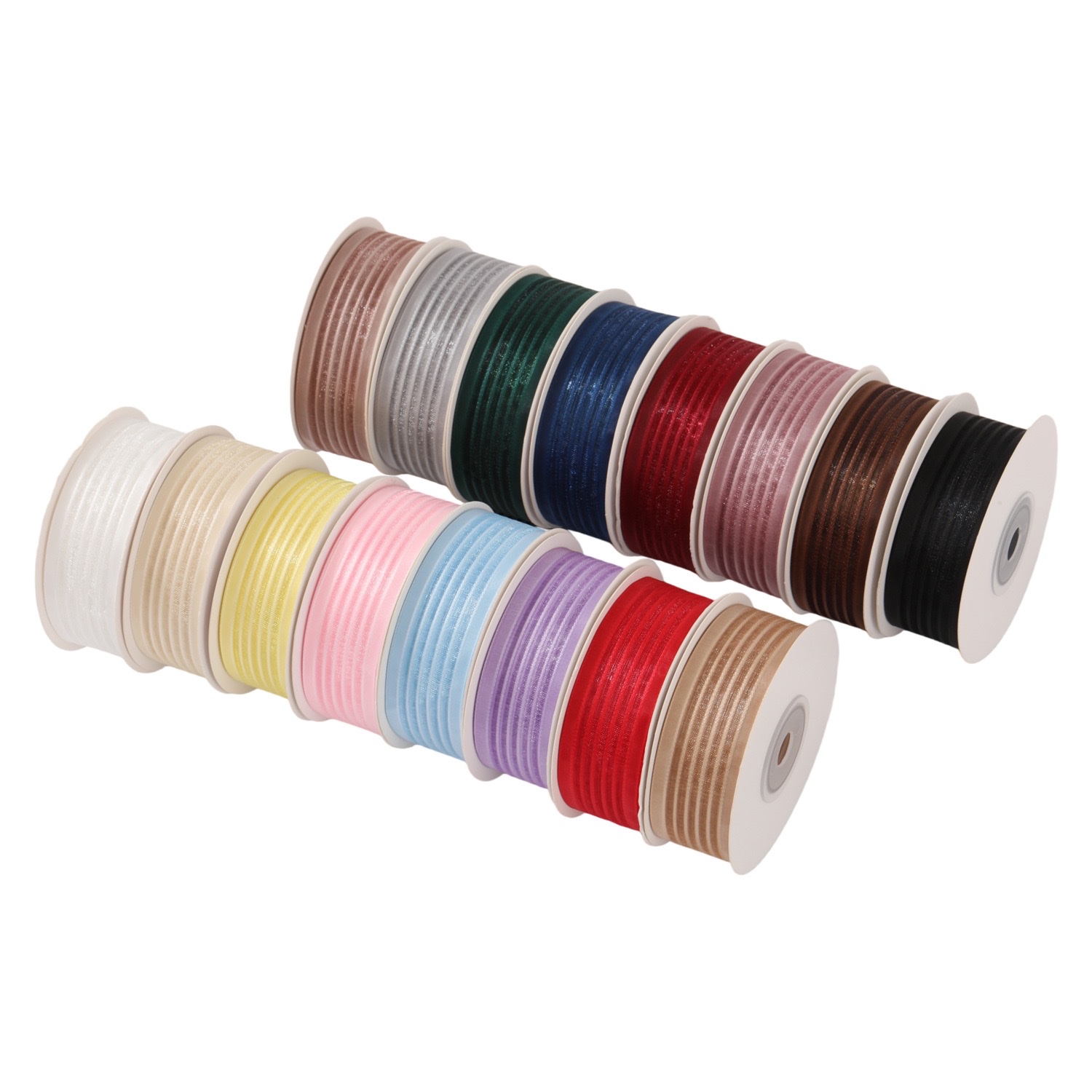 2.5cm wide edge snow gauze with transparent colored stripes gift packaging floral bow ribbon material Application Scenario