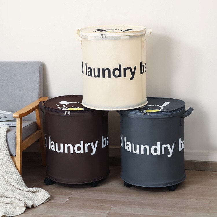 A simple and beautiful household waterproof dirty clothes basket is a storage basket for dirty clothes