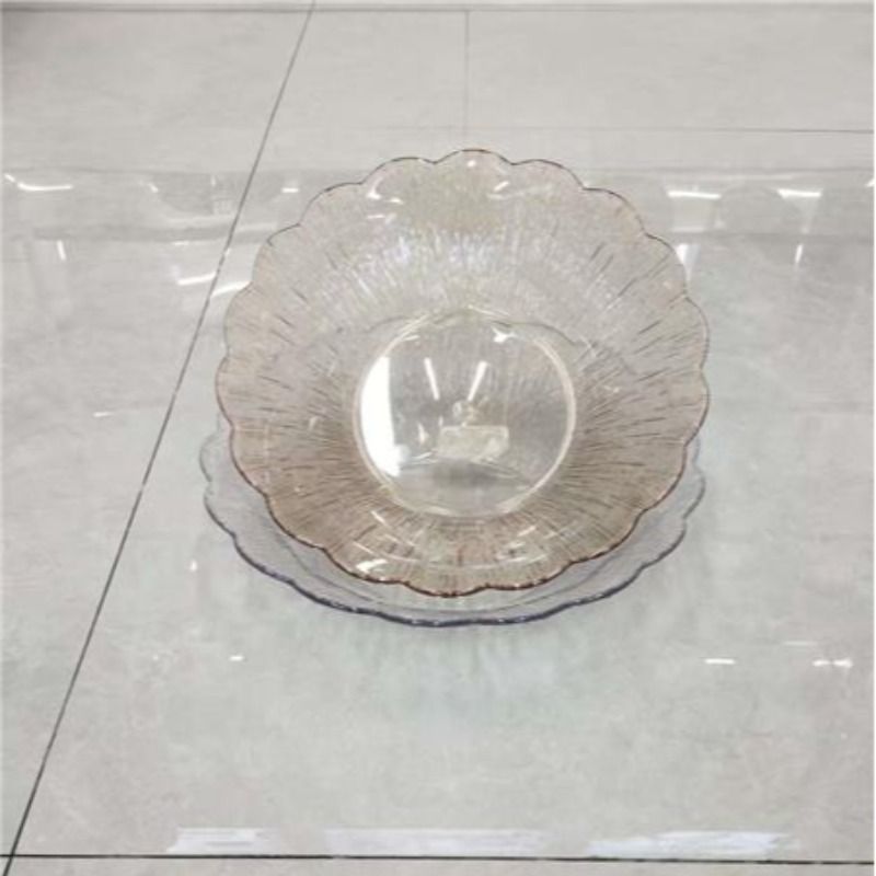 透明玻璃沙拉碗六寸白玉瓷碗陶瓷碗密胺碗
