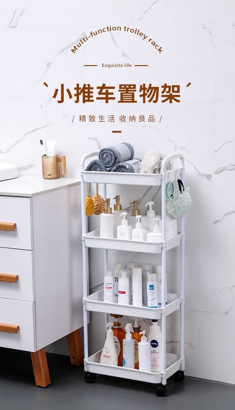 家用落地可移动收纳脏衣篮防尘多功能卧室浴室收纳筐免打孔收纳详情图2