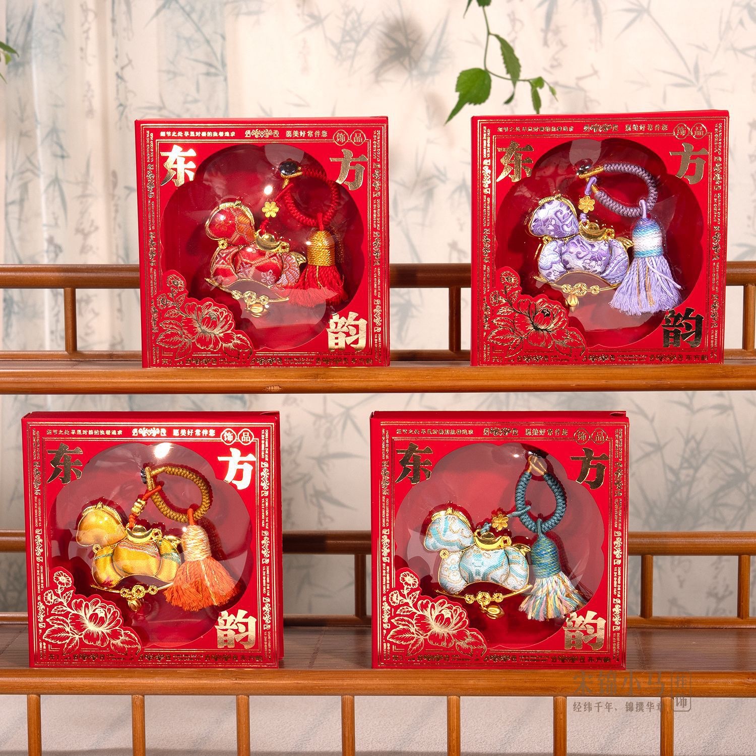 Cultural and creative Little horse sachet, money is coming soon. Intangible cultural heritage Song Jin Little Horse pendant bag, double-sided Horse Year sachet, peace details Picture