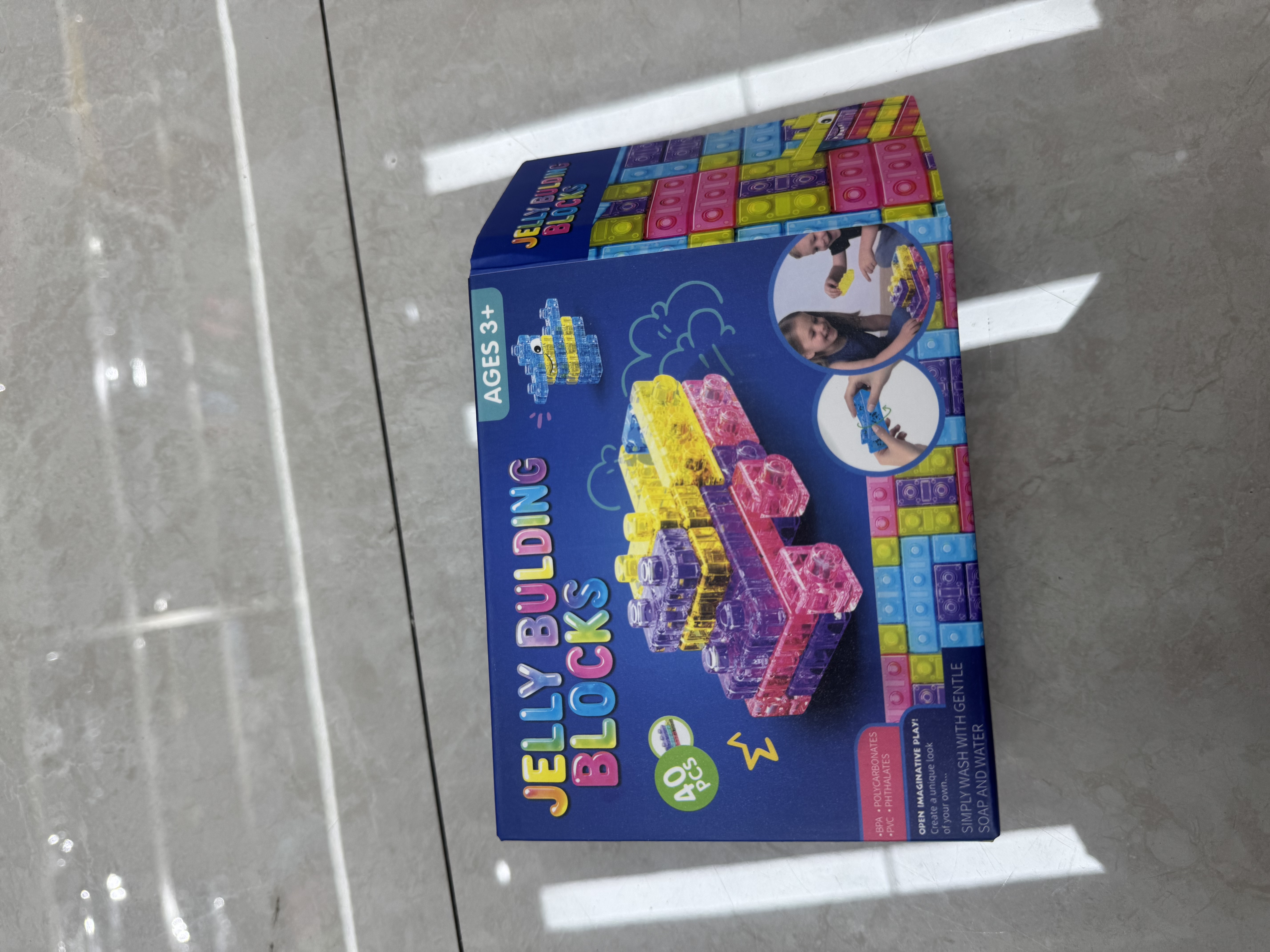 A box of 40 jelly building blocks with complete certificates details Picture