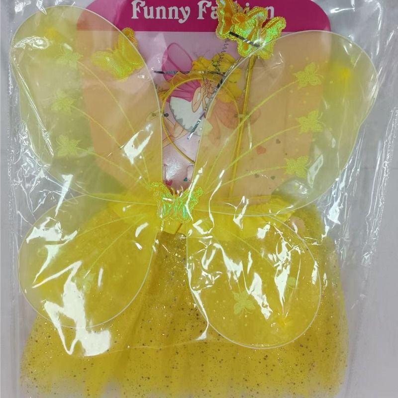 黄色蝴蝶翅膀4件套