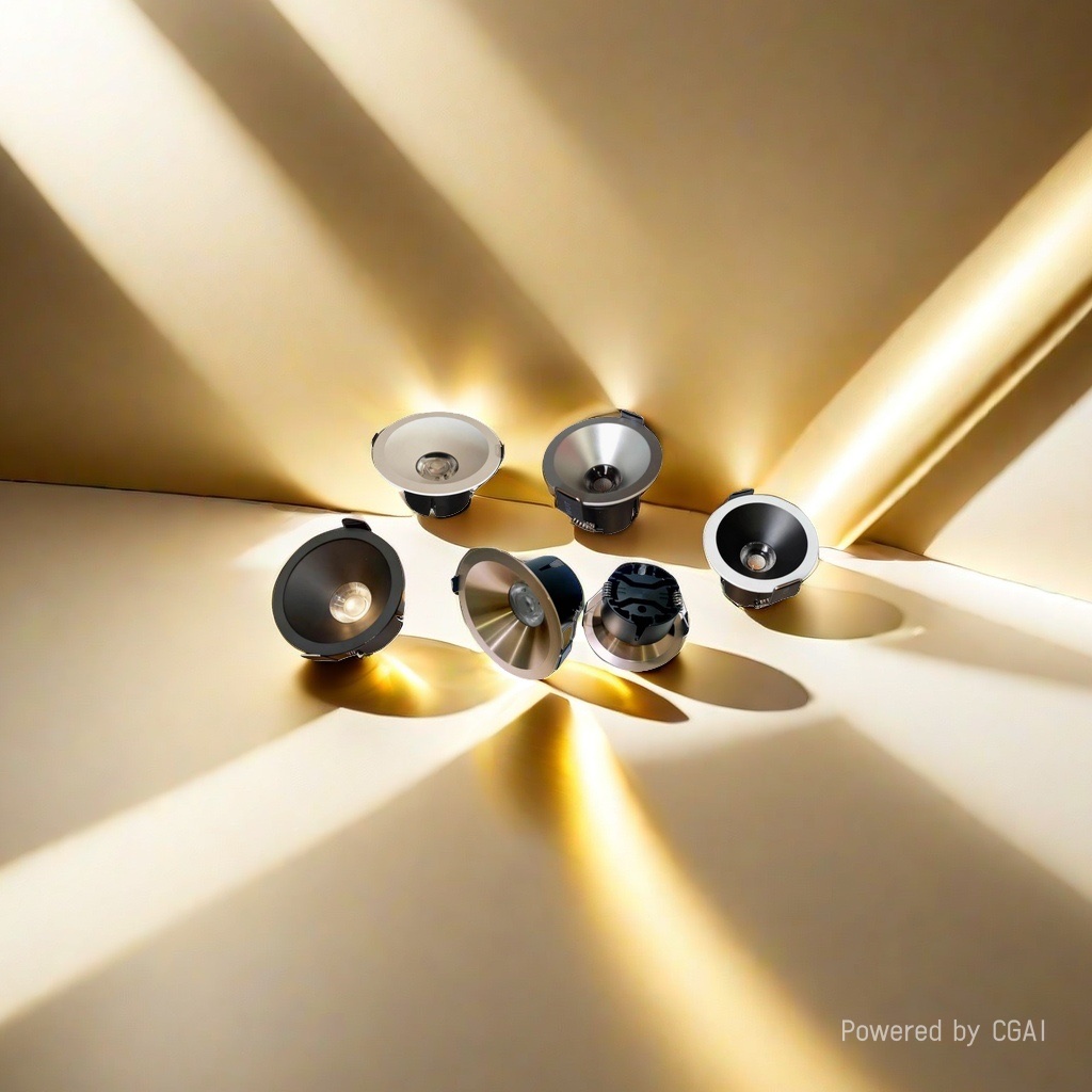 SXL Universe Di Anti-Glare Narrow Bezel electroplated small Spotlight LED Embedded Downlight details Picture