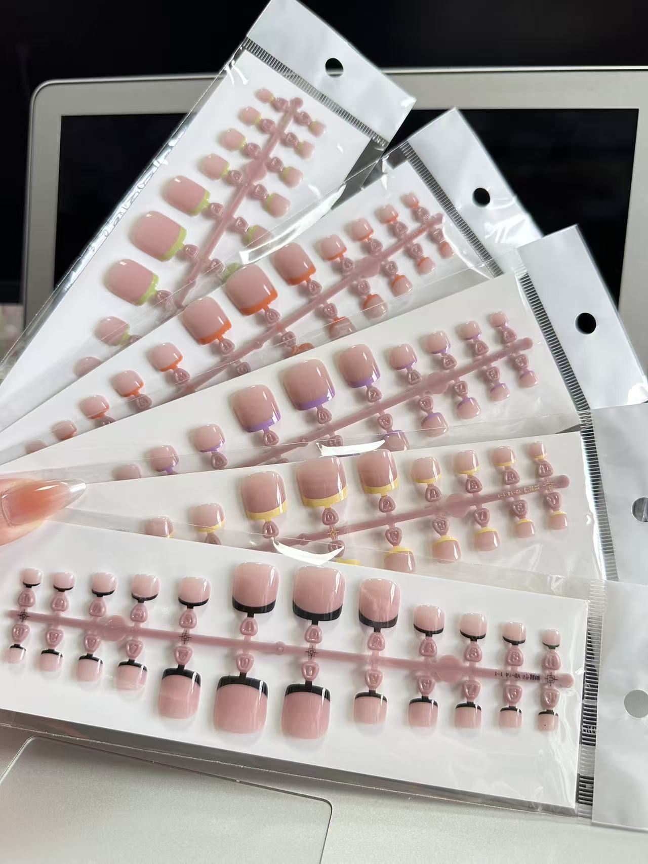 Wearable nail plates, toenails