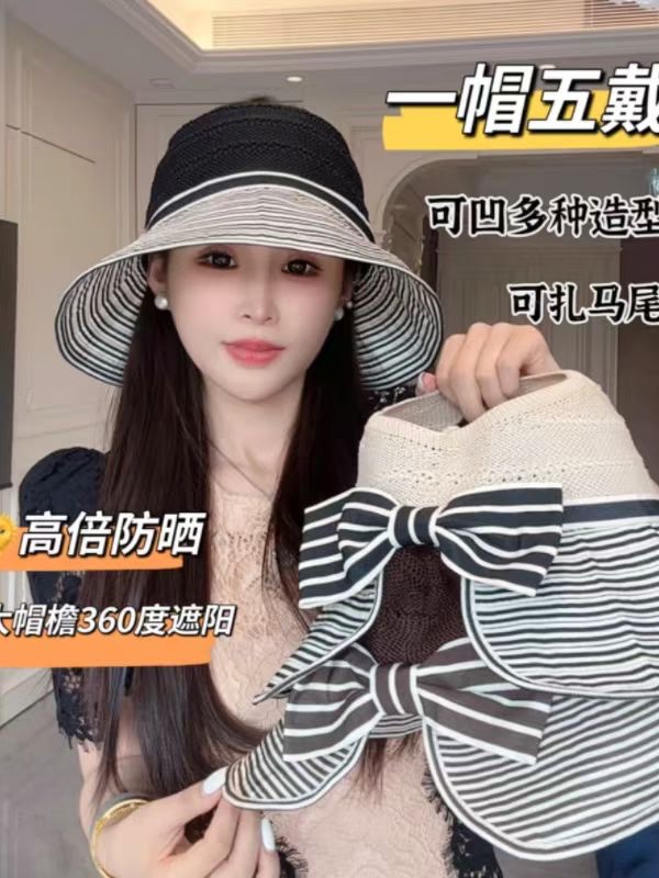 Simple and versatile sun protection fisherman's hat, wide-brimmed sun protection casual hat, sun protection hat for women's summer outdoor activities Application Scenario