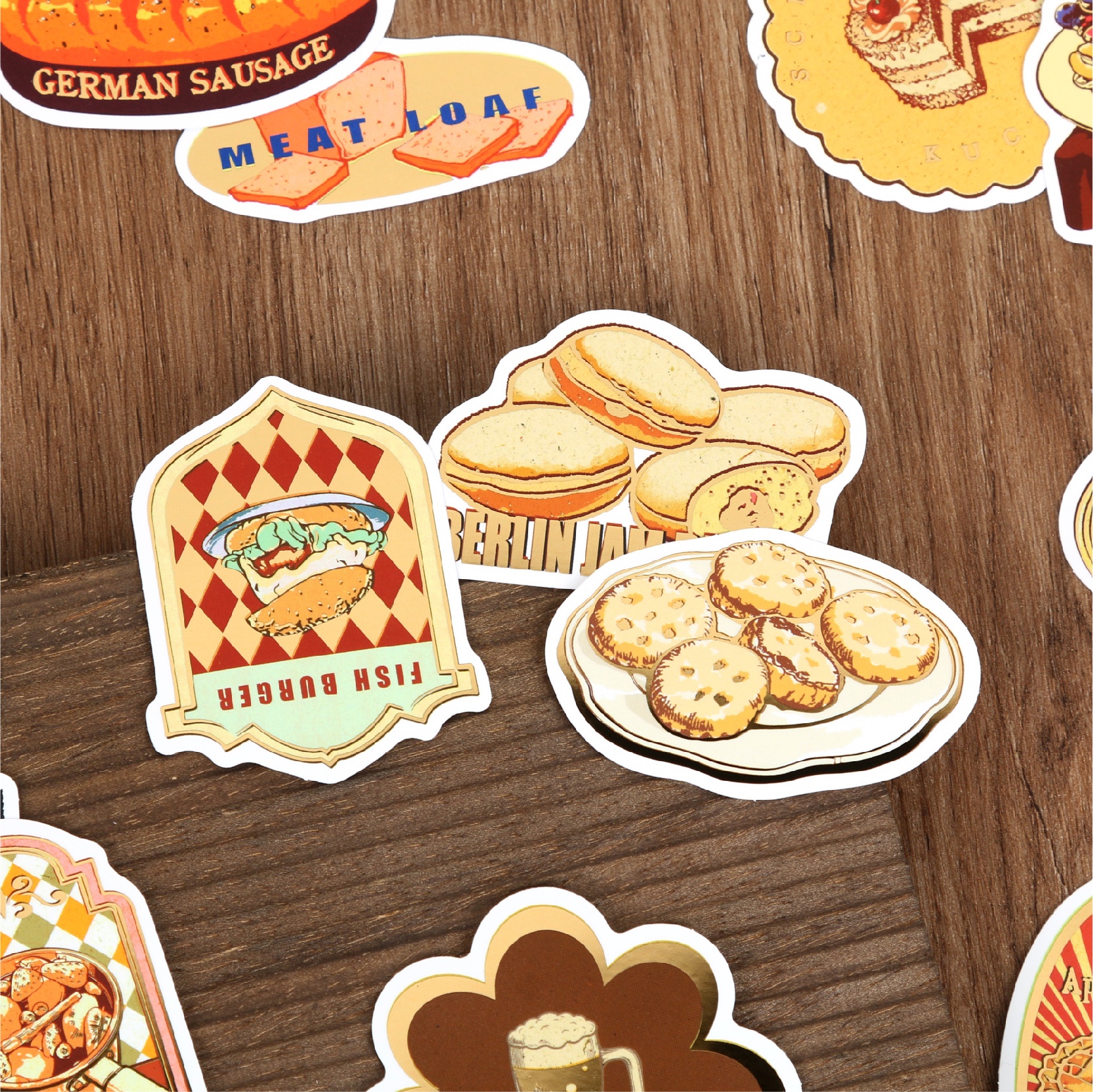 Creative Country stickers, gold-embossed special paper, mobile phone stickers, luggage and water cup stickers detail image 7