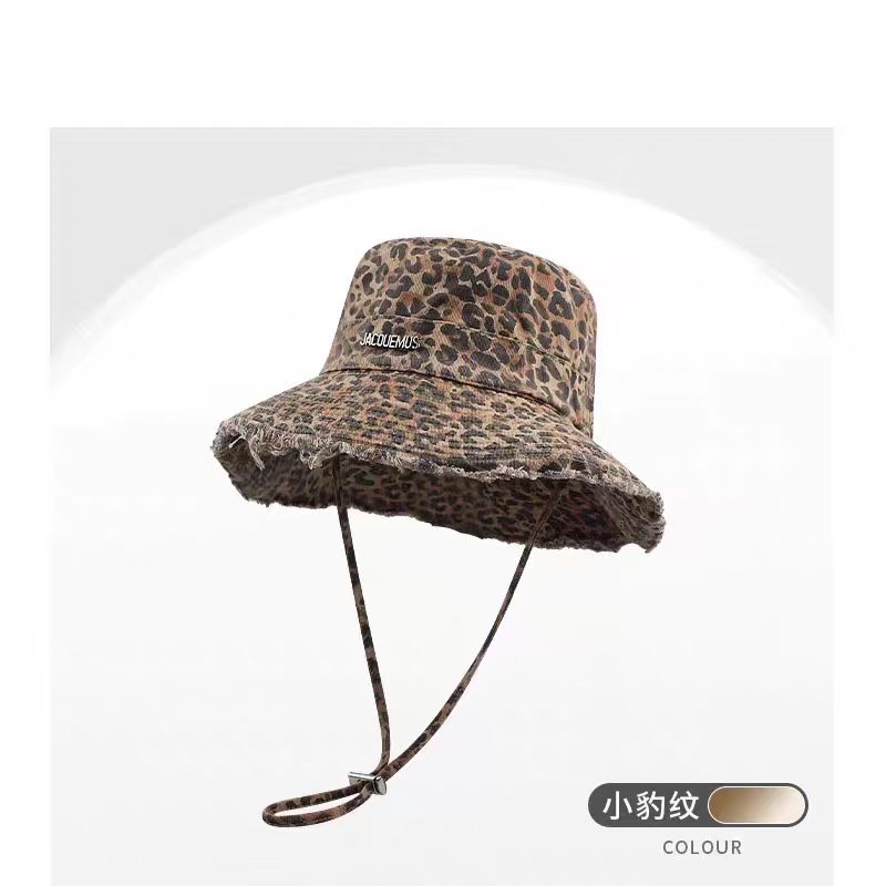 Leopard print fisherman's hat, a trendy casual hat, a warm and windproof fashionable hat Specification image