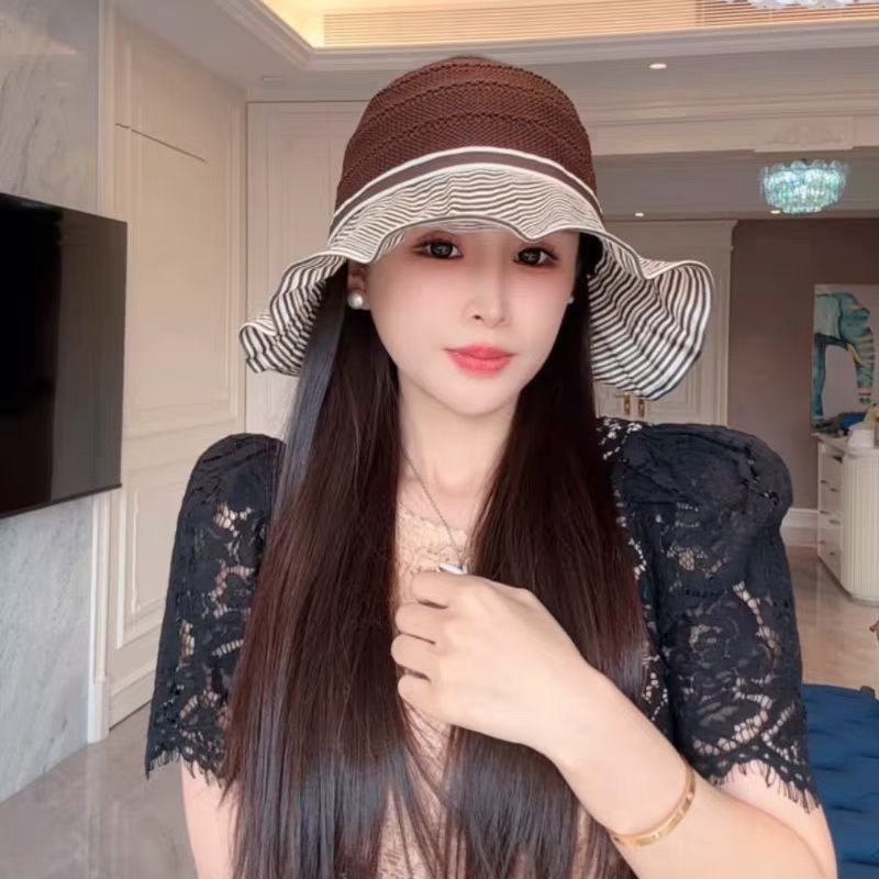 Simple and versatile sun protection fisherman's hat, wide-brimmed sun protection casual hat, sun protection hat for women's summer outdoor activities