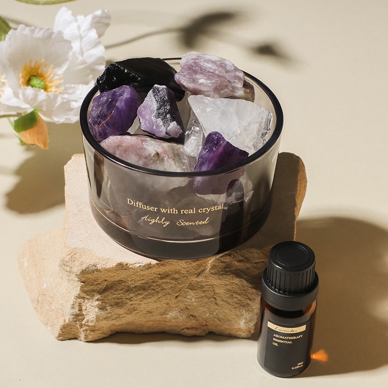 Aromatherapy manufacturer's diffuser stone, crystal stone, flameless aromatherapy essential oil, indoor aromatherapy, aroma gift processing and customization aromatherapy details Picture
