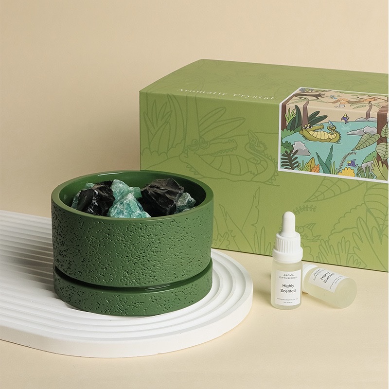厂家冰岛苔原天然香薰晶石扩香石水晶石无火香薰精油礼盒加工定制详情图6