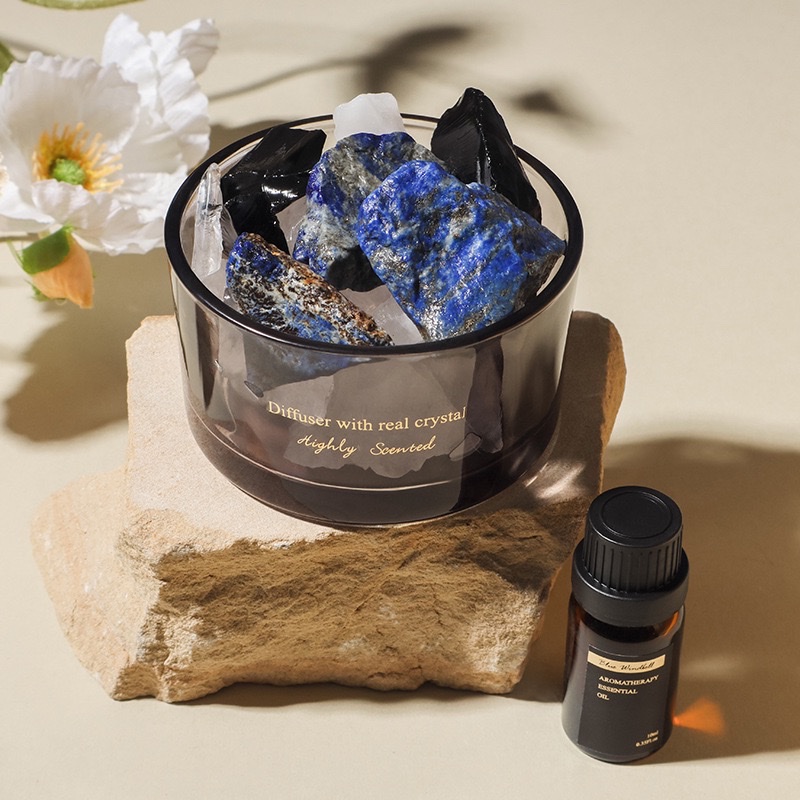 Aromatherapy manufacturer's diffuser stone, crystal stone, flameless aromatherapy essential oil, indoor aromatherapy, aroma gift processing and customization aromatherapy Specification image