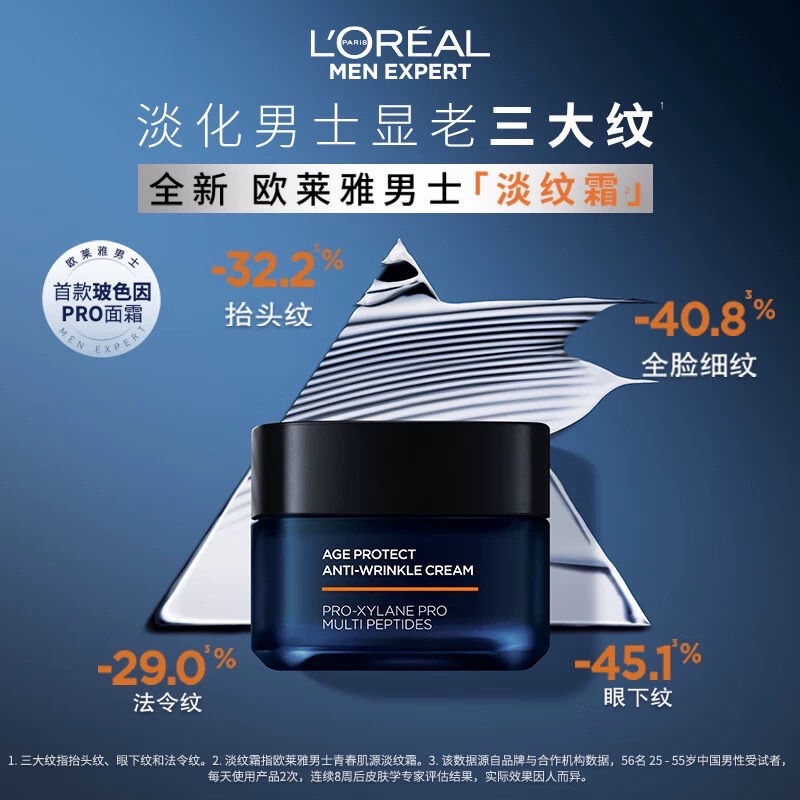 L 'Oreal Men's Youth Firming and Anti-Wrinkle Cream 50ml