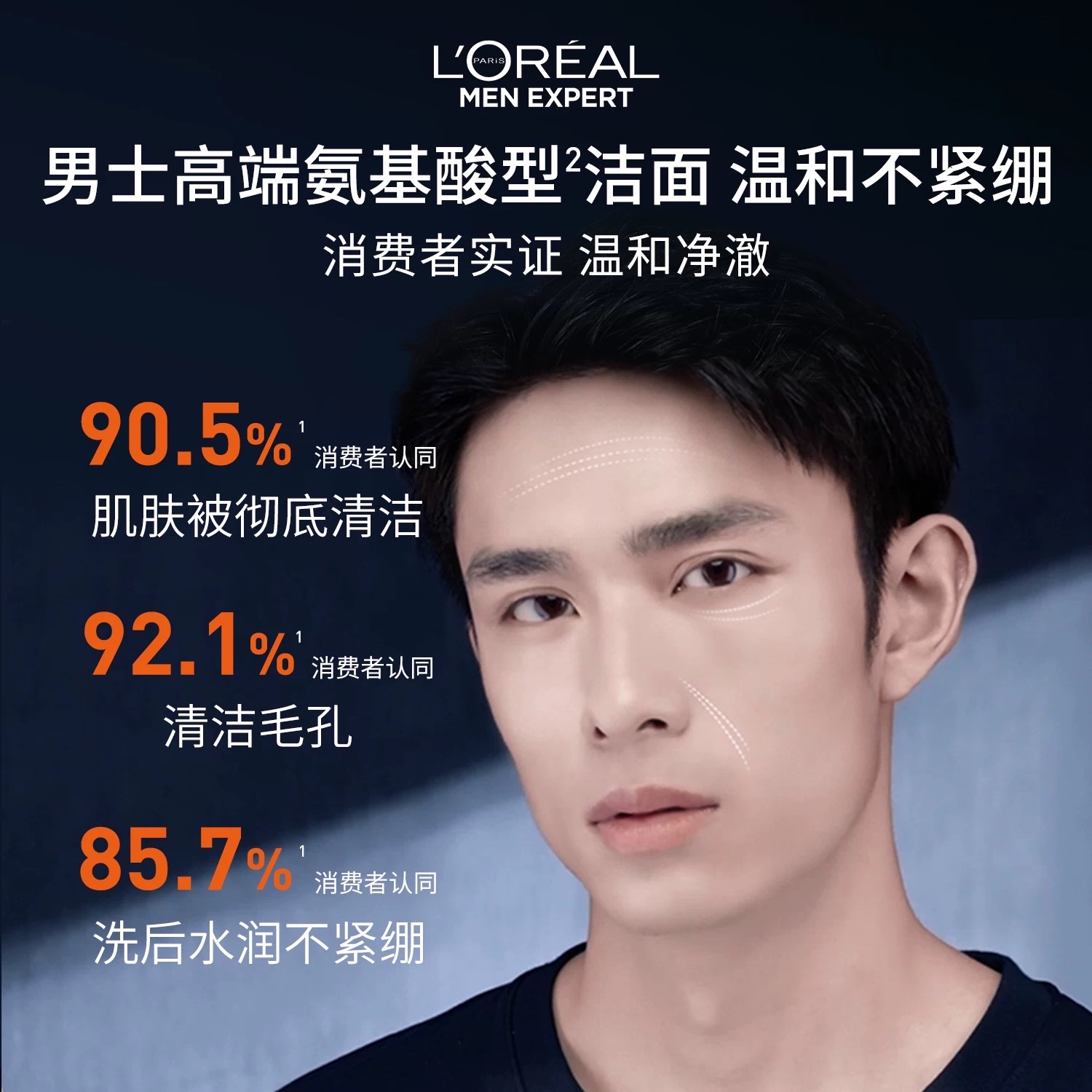 L 'Oreal Men's Youthful Cleansing Cleanser 130ml details Picture