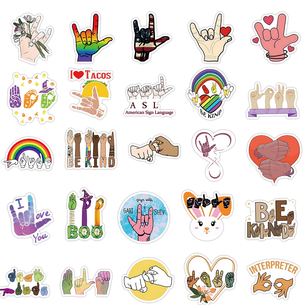 Hip-hop rock cartoon cute planner materials, decorative stationery stickers, 50 stickers, phone stickers, phone back cover stickers Specification image