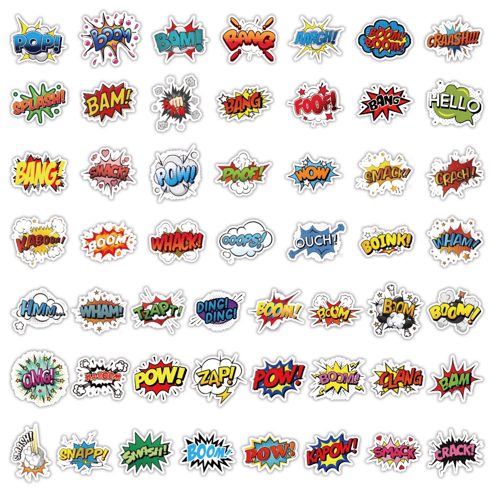 Explosive stickers, cartoon and cute planner materials, decorative stationery stickers, 50 stickers, mobile phone stickers, mobile phone back cover stickers details Picture
